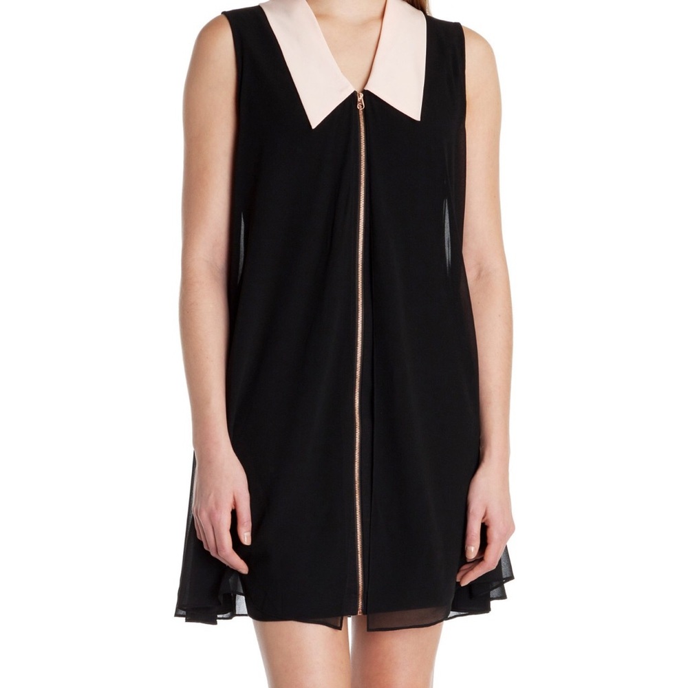 Ted Baker black mini dress in SZ 0. NWT
